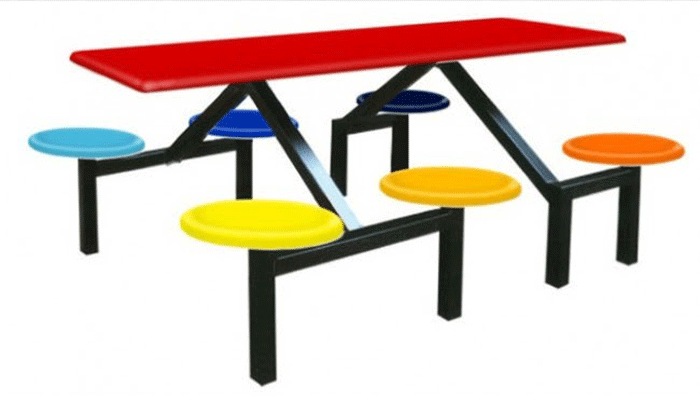 FIBER GLASS CANTEEN TABLE STOOL TYPE